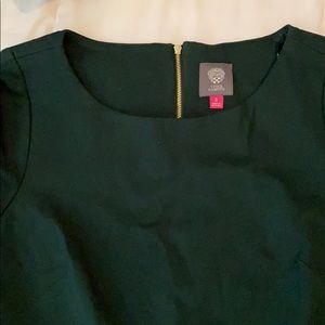 Vince Camuto hunter green 3/4 sleeve dress
